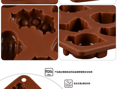 廠家現貨批發 硅膠巧克力模具，昆蟲造型硅膠巧克力模與冰格模的創新應用
